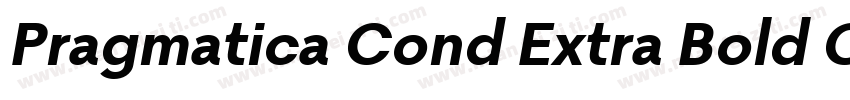 Pragmatica Cond Extra Bold Oblique字体转换